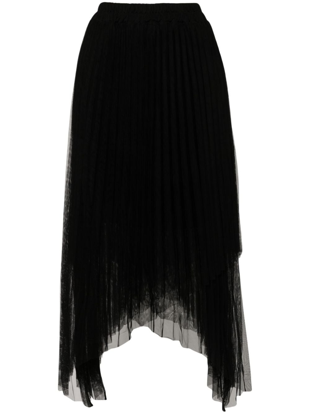 kaos plissé midi skirt - Black von kaos