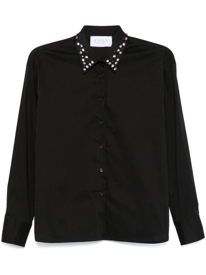 kaos rhinestone-embellished shirt - Black von kaos