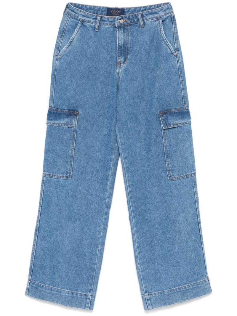 kaos straight-leg cargo jeans - Blue von kaos