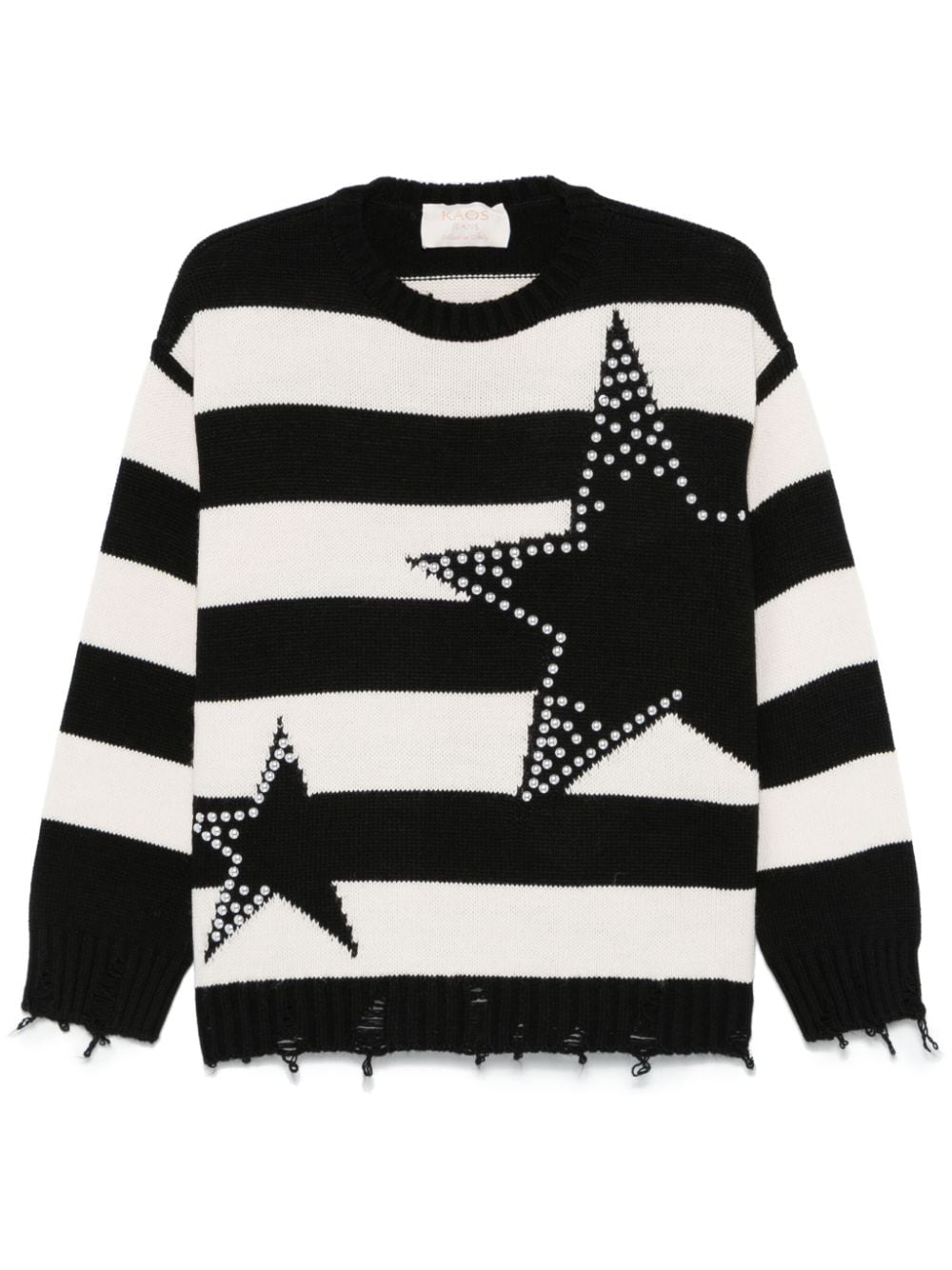 kaos striped sweater - Black von kaos