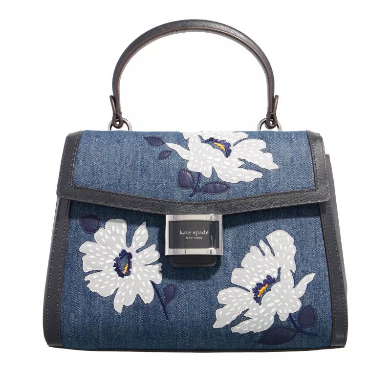 Kate Spade New York Handtasche - Katy Floral Embellished Denim Medium - Gr. unisize - in Blau - für Damen von kate spade new york