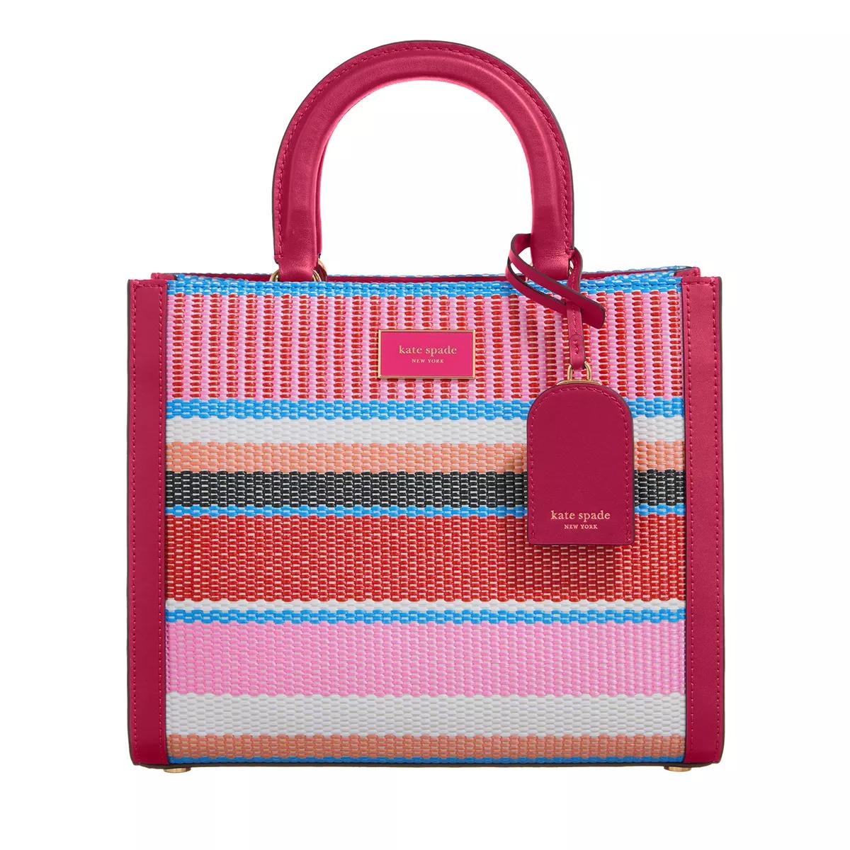 Kate Spade New York Handtasche - Manhattan Striped Woven Straw Small Tote - Gr. unisize - in Bunt - für Damen von kate spade new york