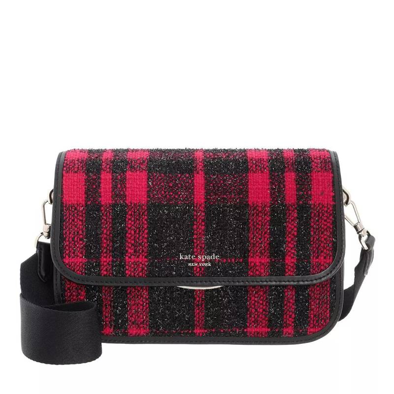 Kate Spade New York Umhängetasche - Buddie Plaid Fabric Medium Shoulder Bag - Gr. unisize - in Rot - für Damen von kate spade new york