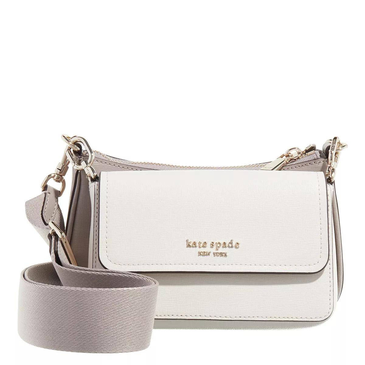 Kate Spade New York Umhängetasche - Double Up Colorblocked Saffiano Leather Double Up - Gr. unisize - in Creme - für Damen von kate spade new york