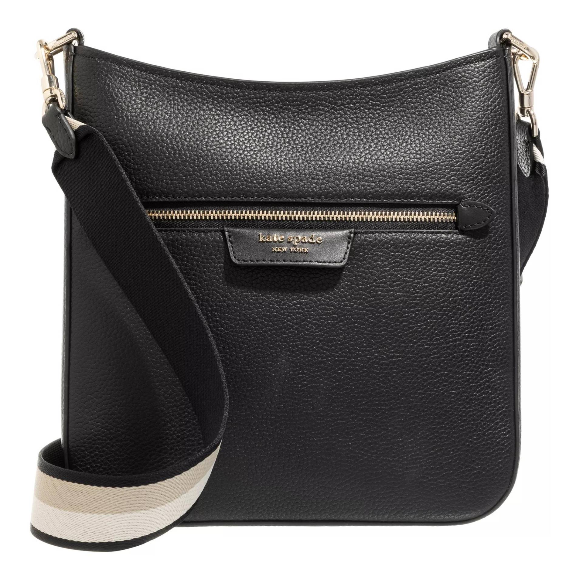 Kate Spade New York Umhängetasche - Hudson Pebbled Leather Messenger Crossbody - Gr. unisize - in Schwarz - für Damen von kate spade new york