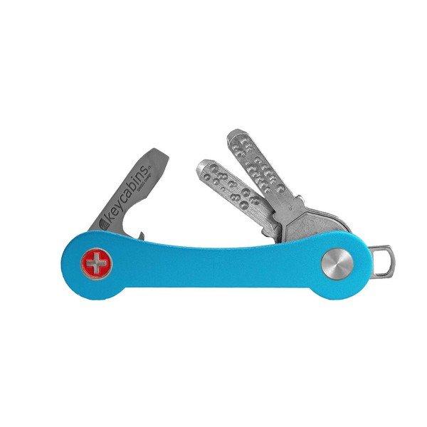 keycabins - Schlüsselorganizer Aluminium S1 blue light, für Herren, Malibu von keycabins