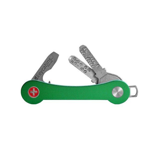 keycabins - Schlüsselorganizer Aluminium S1 green, für Herren, Mint von keycabins