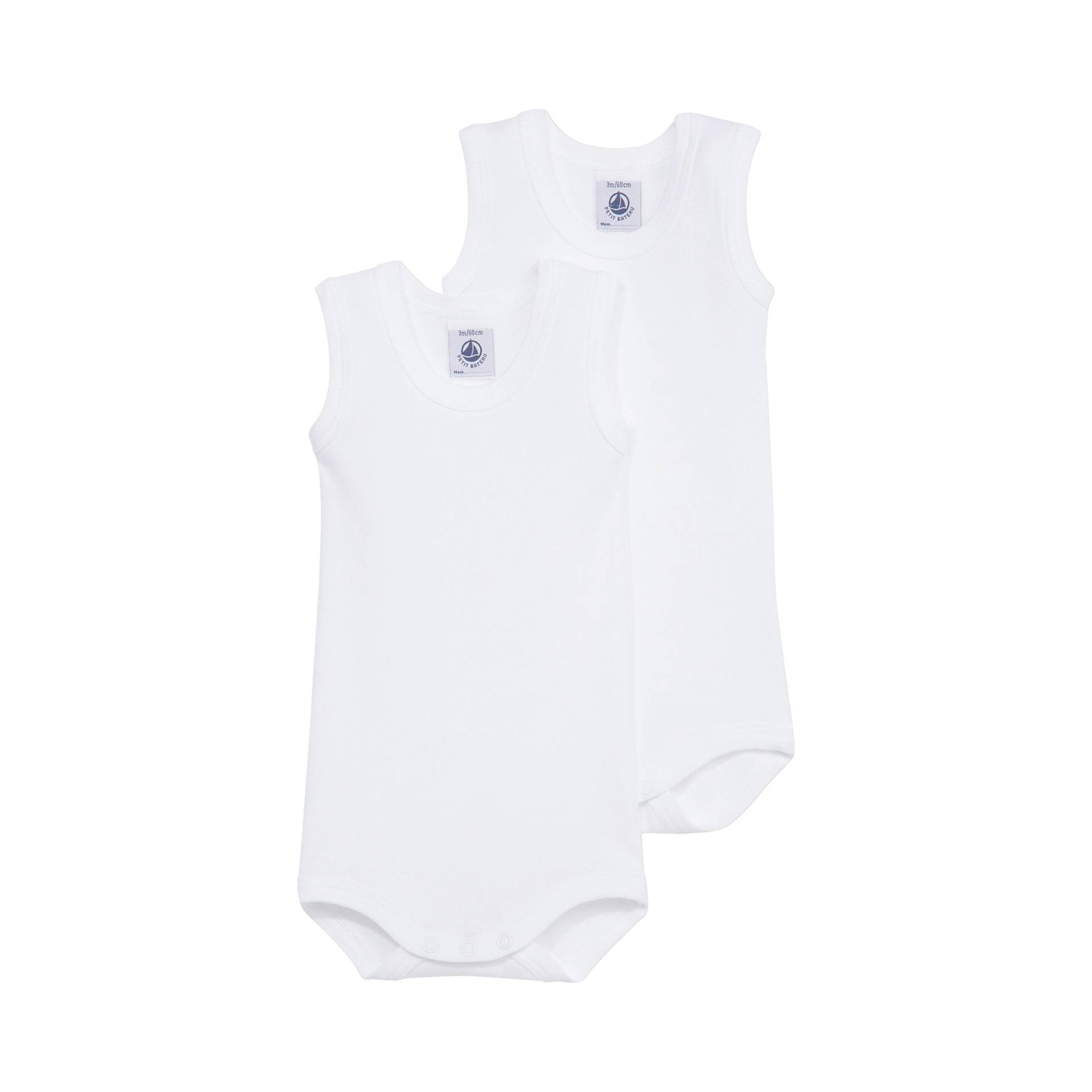 2er-Pack Bodys ohne Arm von Petit Bateau