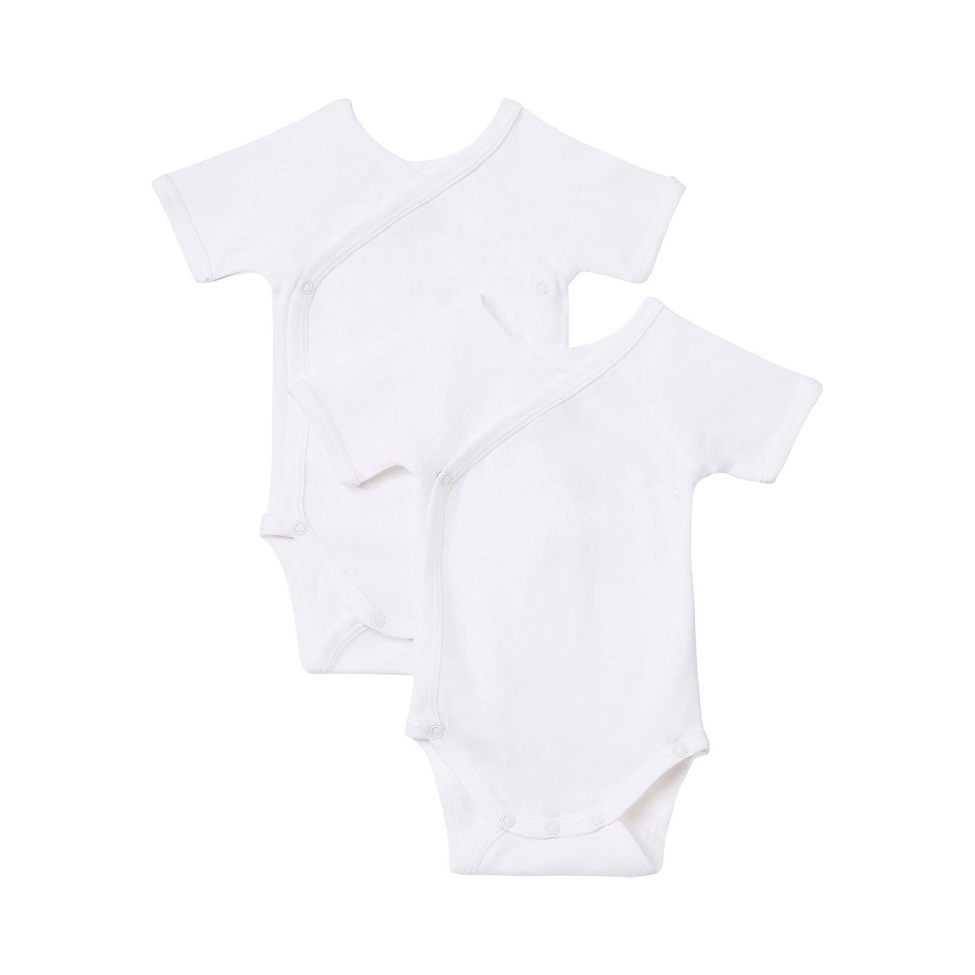 2er-Pack Wickelbodys kurzarm von Petit Bateau