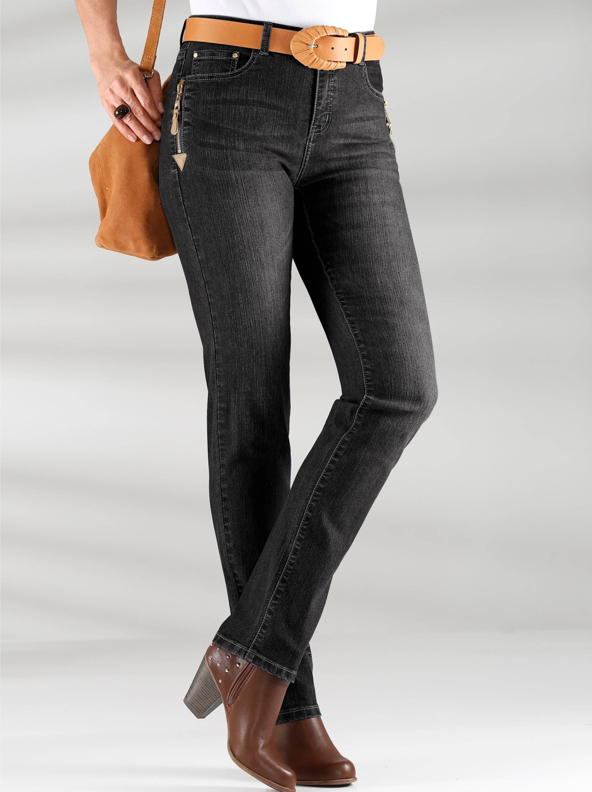 5-Pocket-Jeans in black-denim von heine