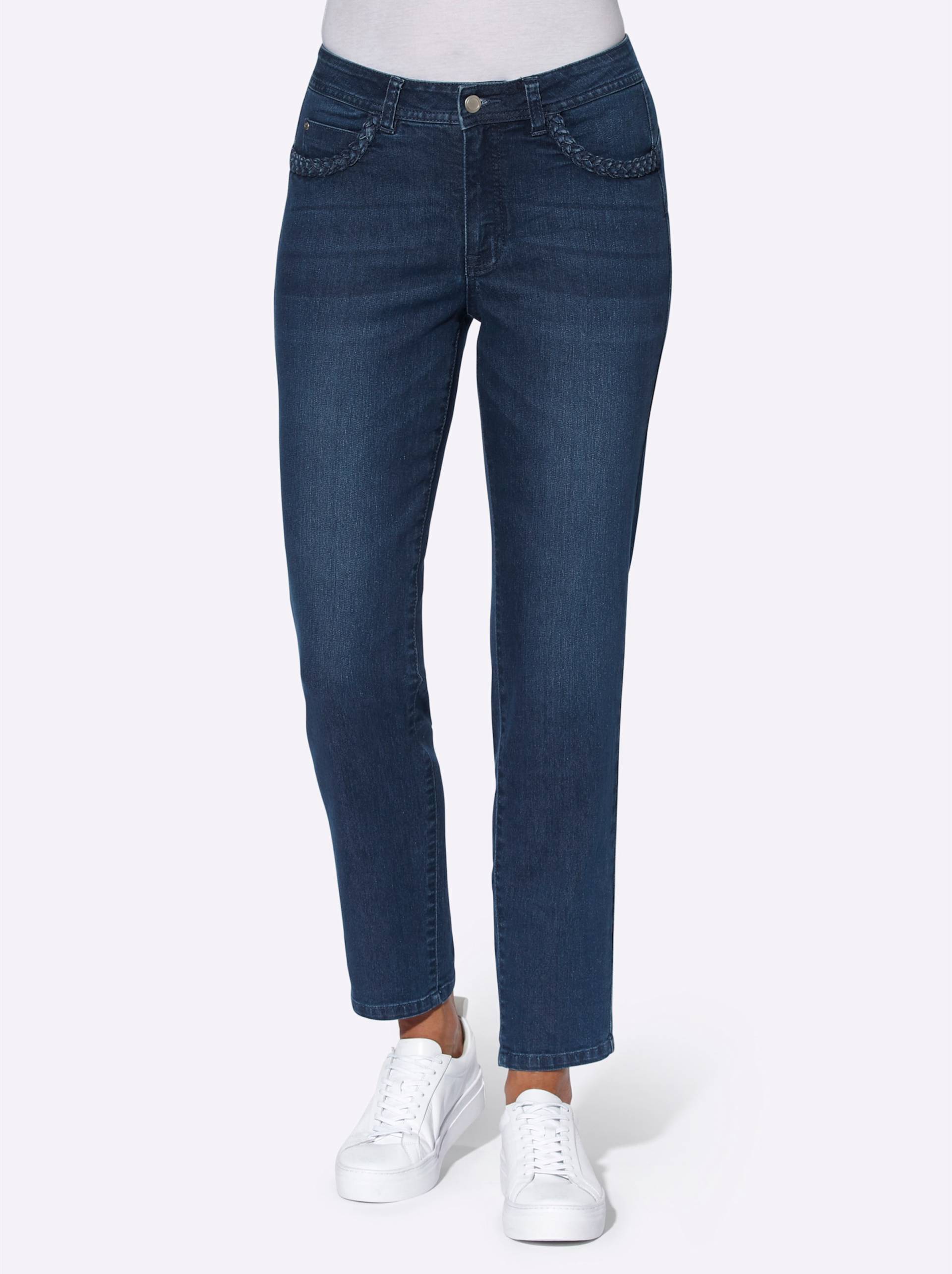 5-Pocket-Jeans in blue-stone-washed von heine