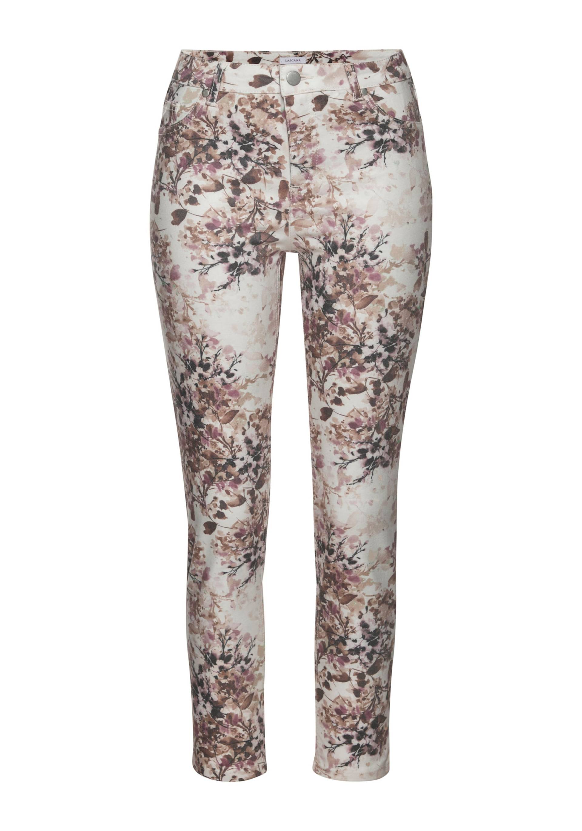 7/8-Jeggings in beige-mauve-braun bedruckt von LASCANA