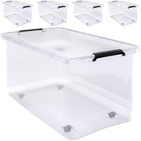 Aufbewahrungsbox 4er-Set Transparent 60x40x35cm 60L von Deuba®