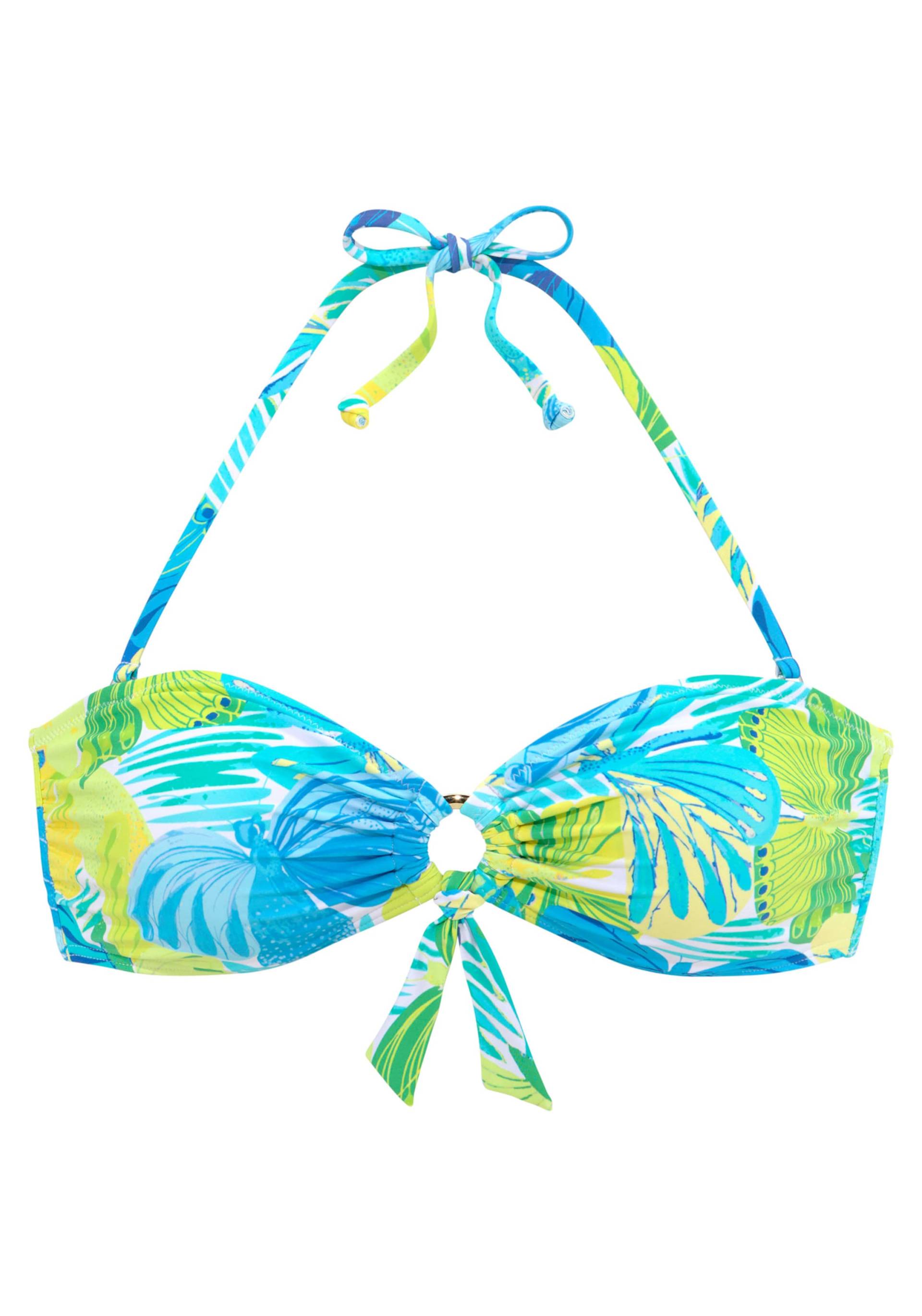 Bandeau-Bikini-Top in blau-grün von Sunseeker