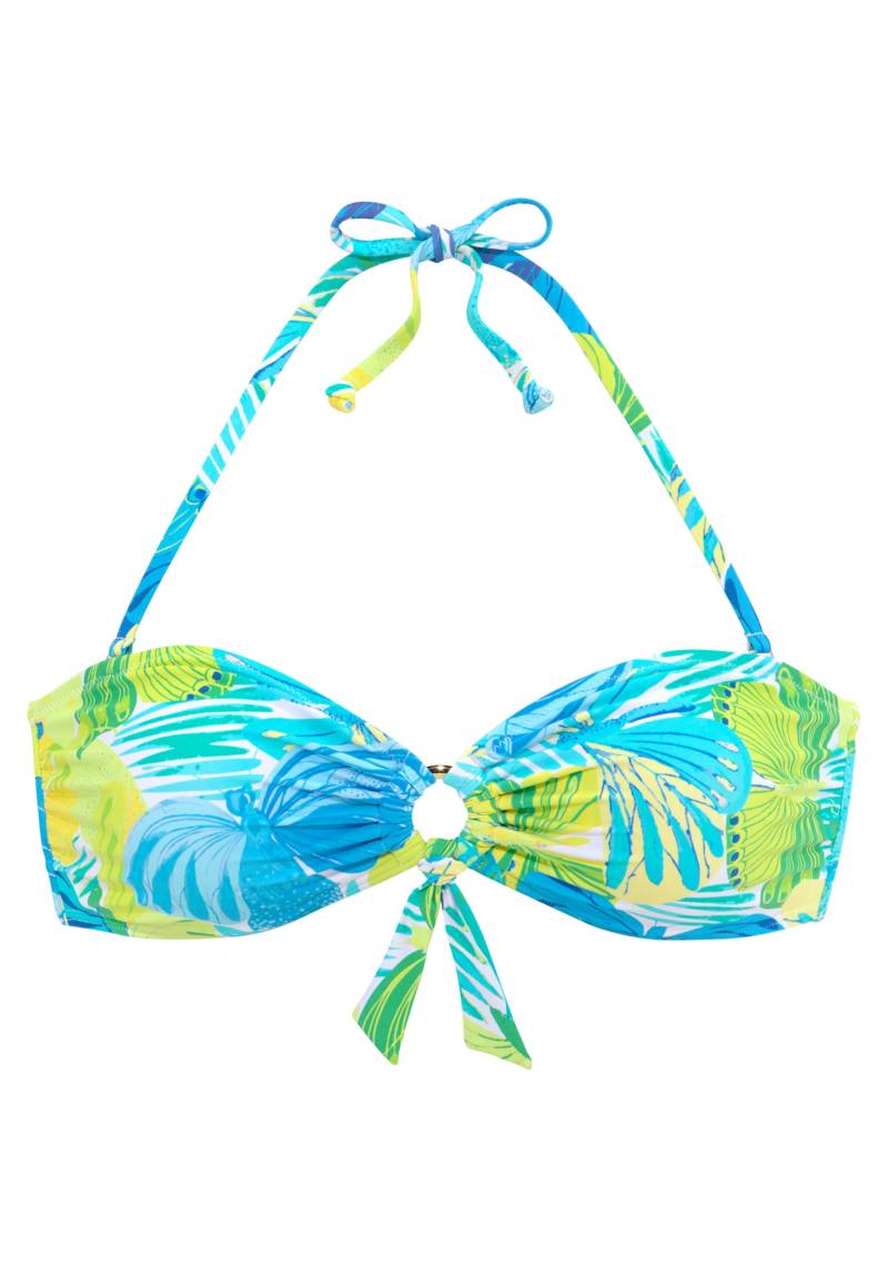 Bandeau-Bikini-Top in blau-grün von Sunseeker