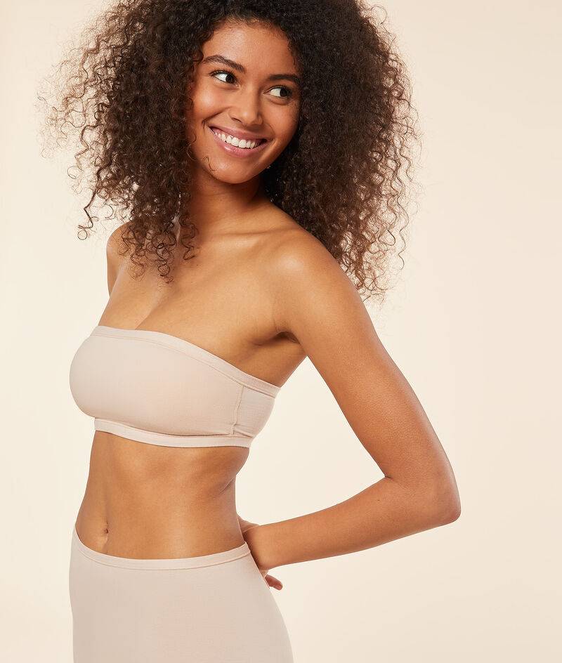 Bandeau sans armatures en coton biologique extensible