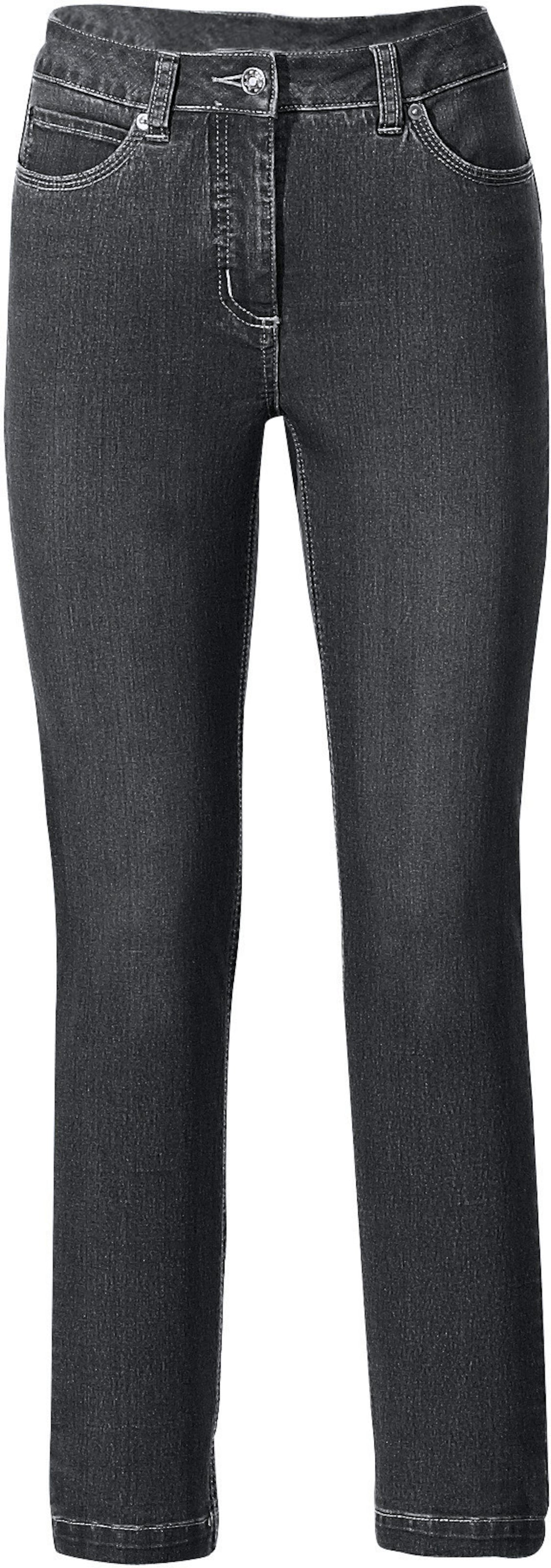 Bauchweg-Jeans in black denim von heine