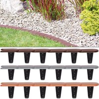 Beeteinfassung 3er-Set Grau 11,4m von Deuba®