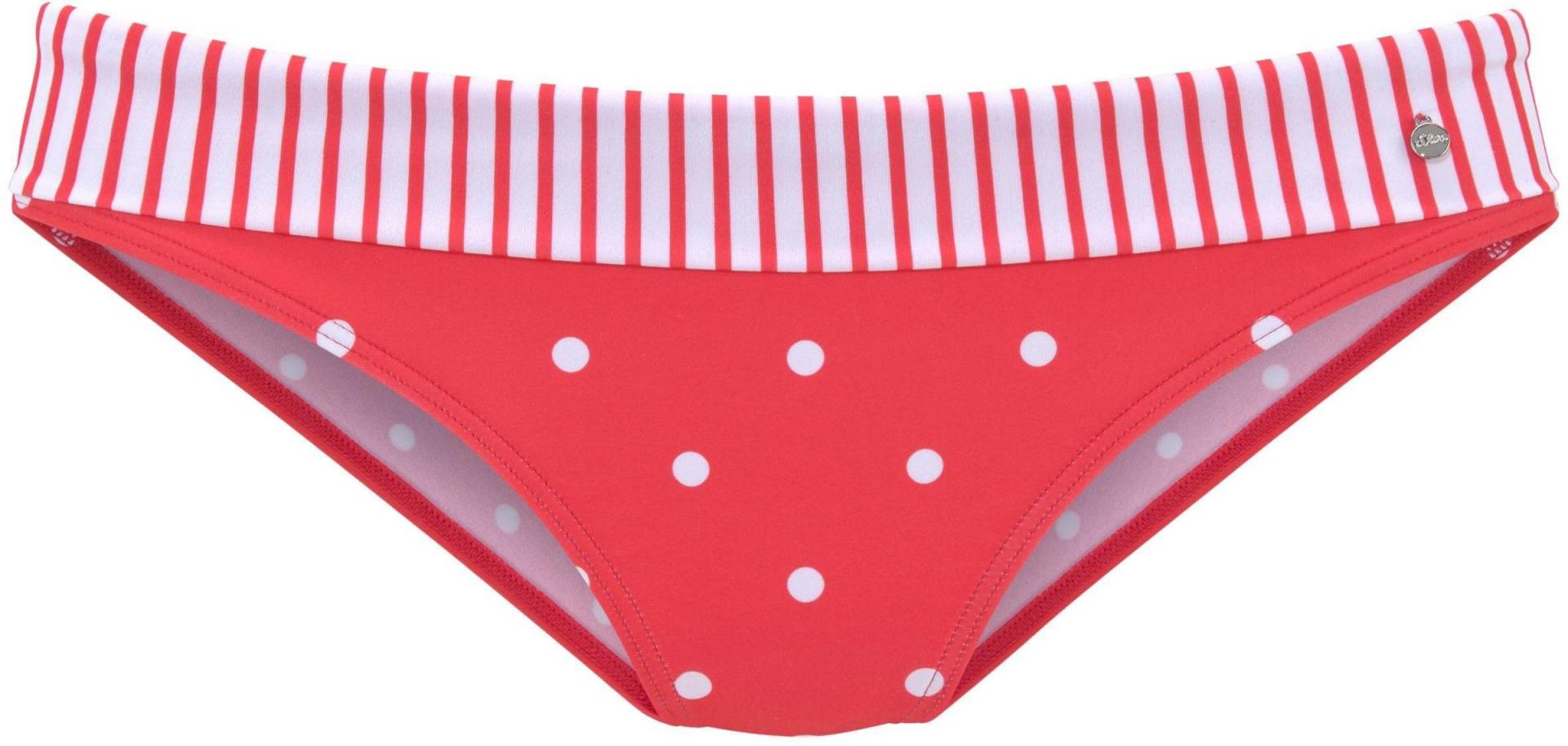 Bikini-Hose in rot-weiss von s.Oliver