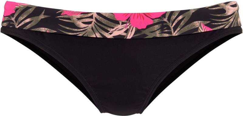 Bikini-Hose in schwarz-pink-bedruckt von LASCANA