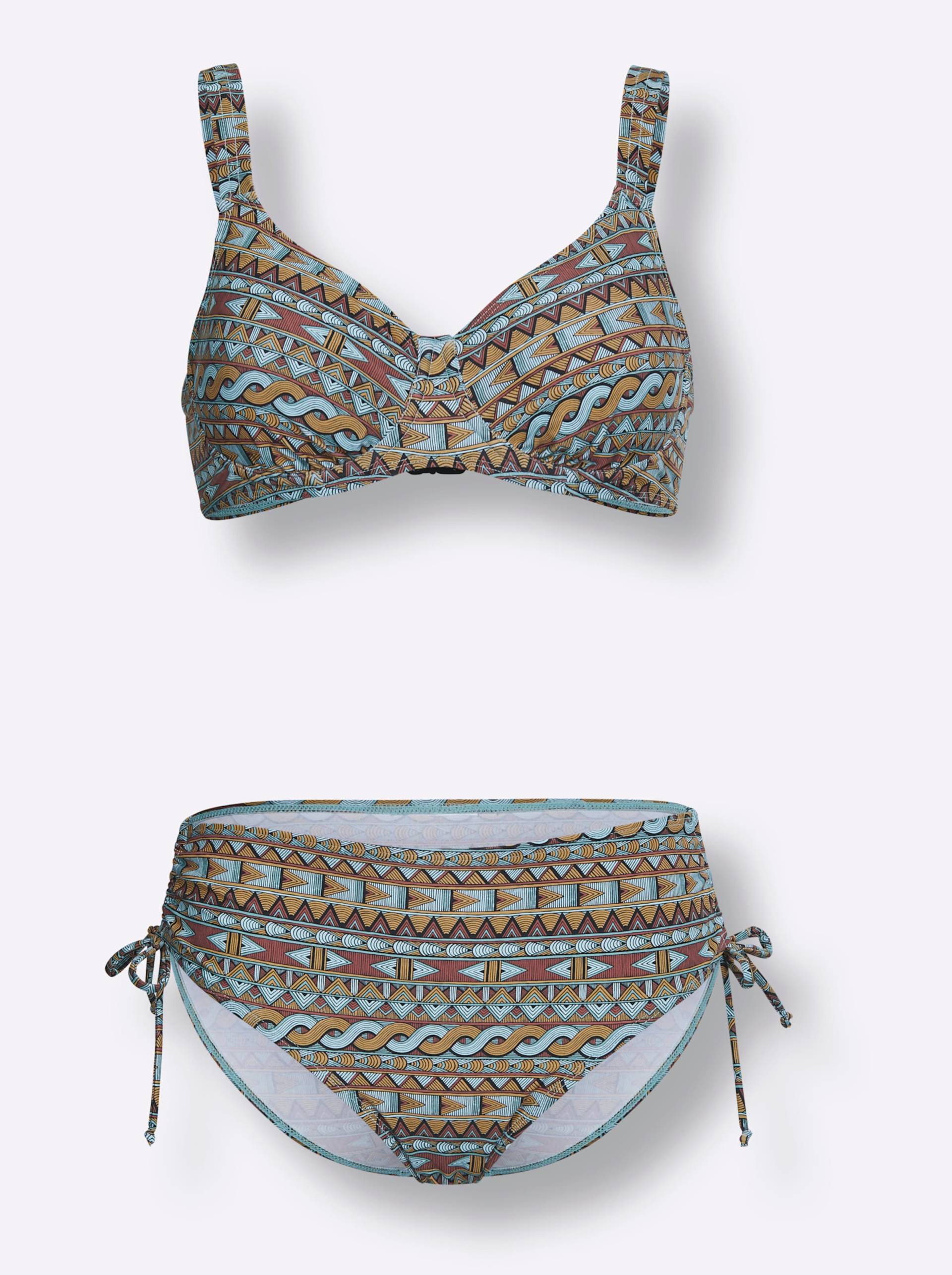 Bikini in aquamarin-terra-bedruckt von feel good