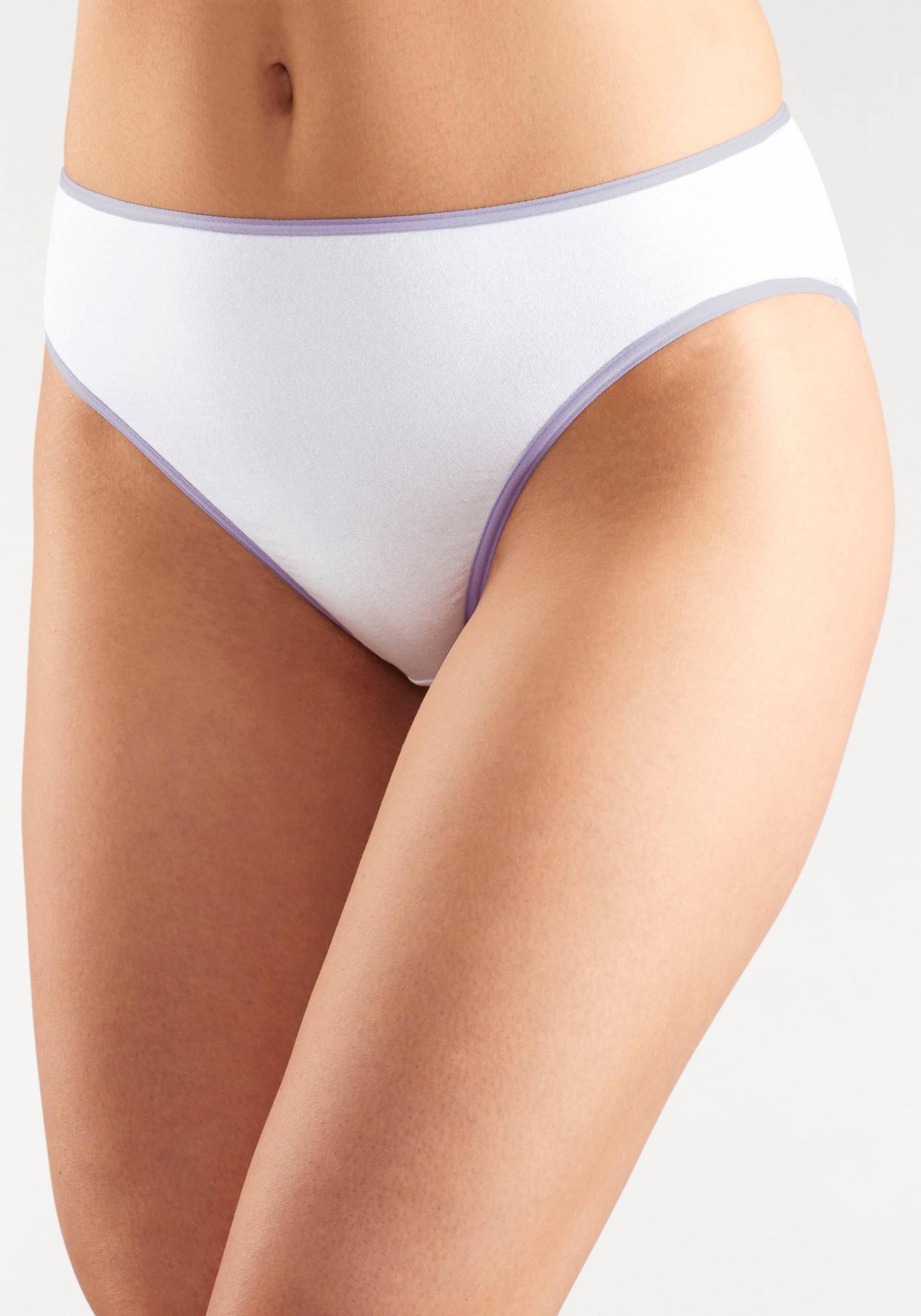 Bikinislip in weiss, grau meliert von petite fleur