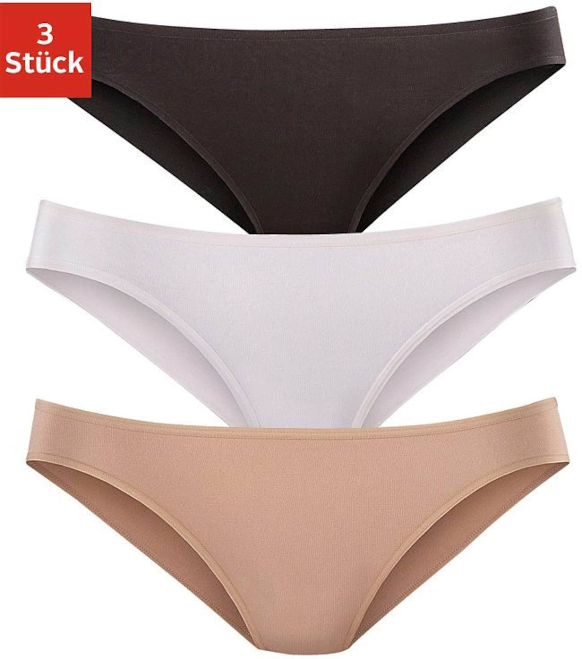 Bikinislip in schwarz, weiss, beige von LASCANA