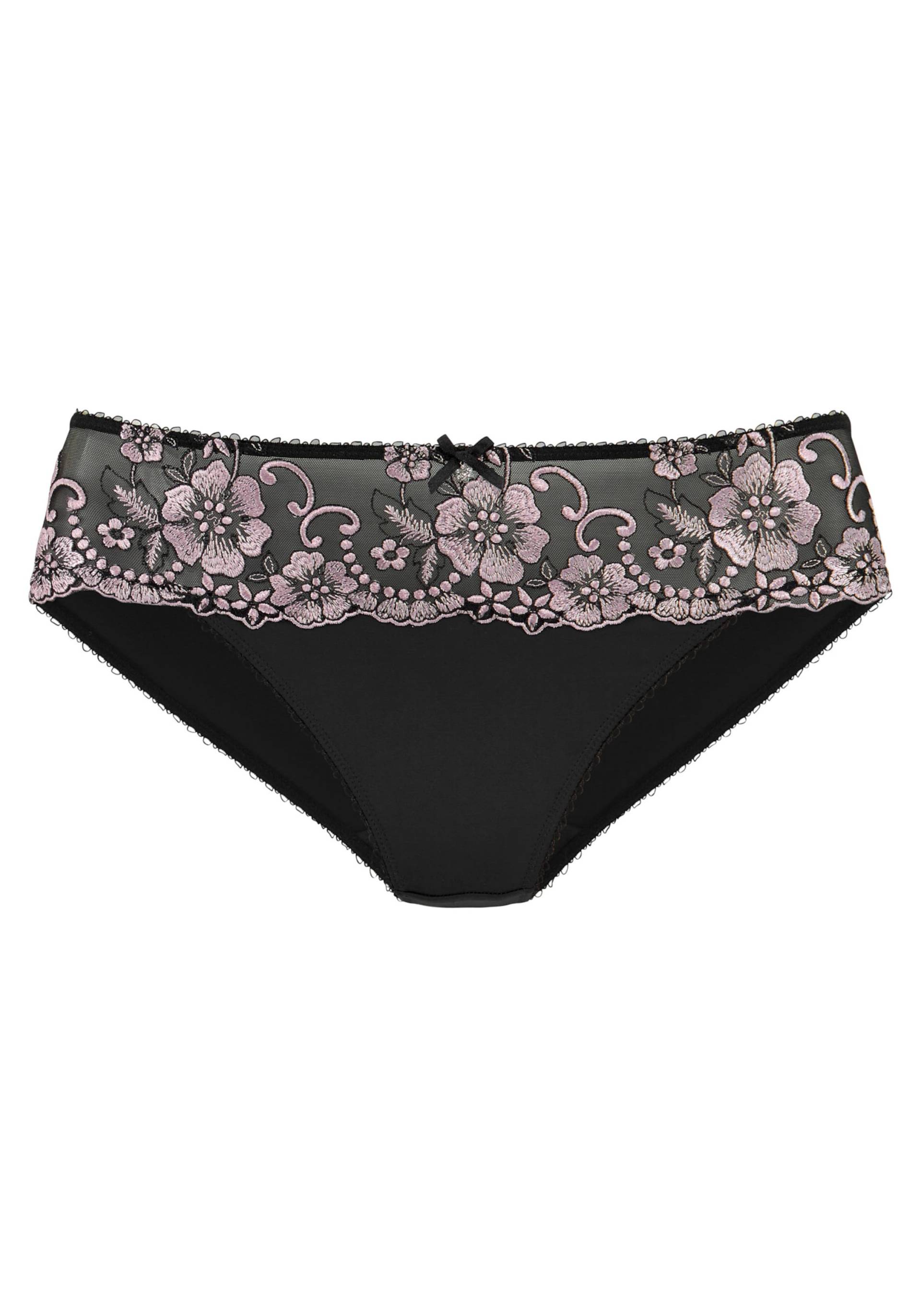 Bikinislip in schwarz-rose von LASCANA