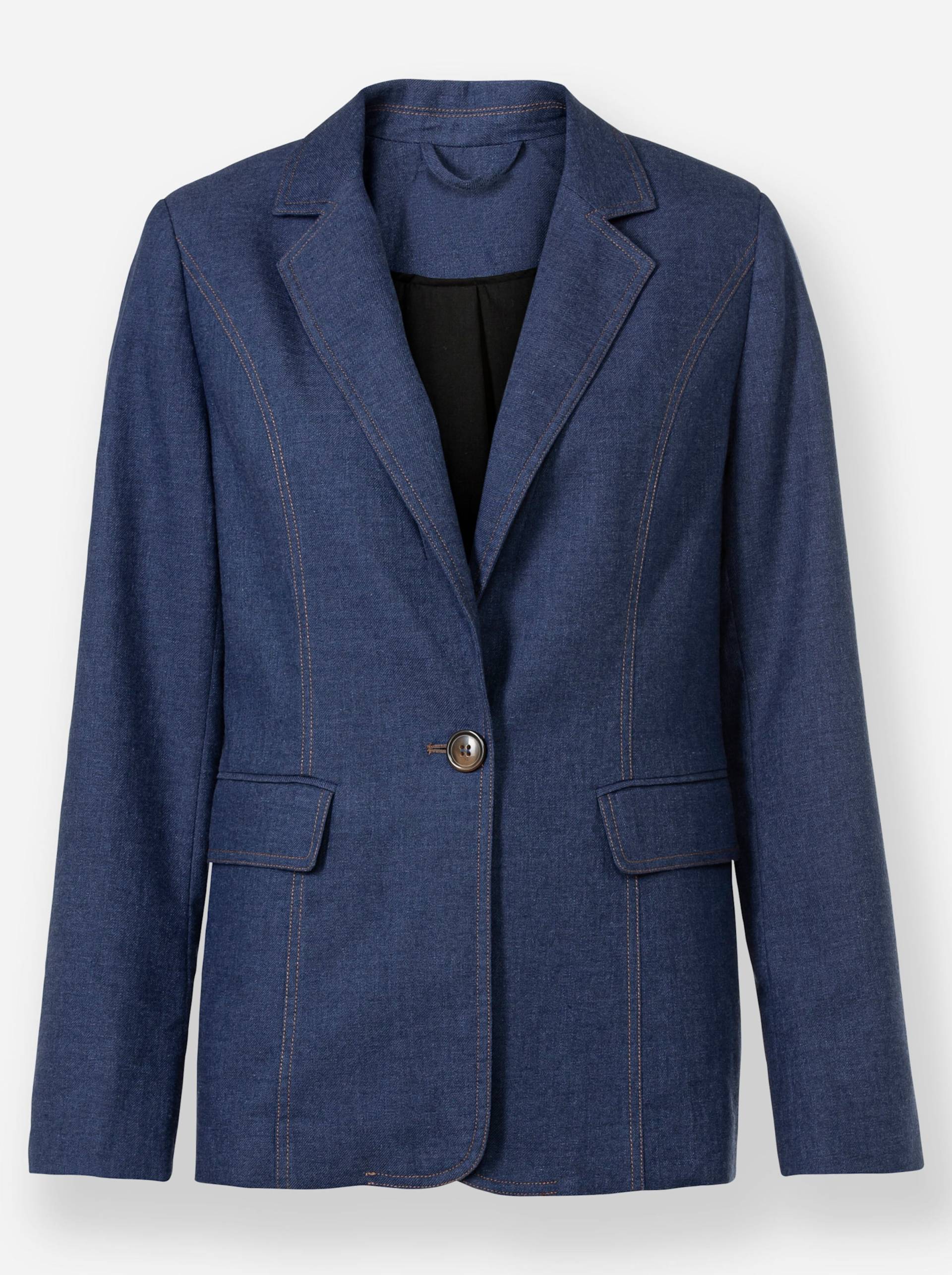 Blazer in blue-stone-washed von heine