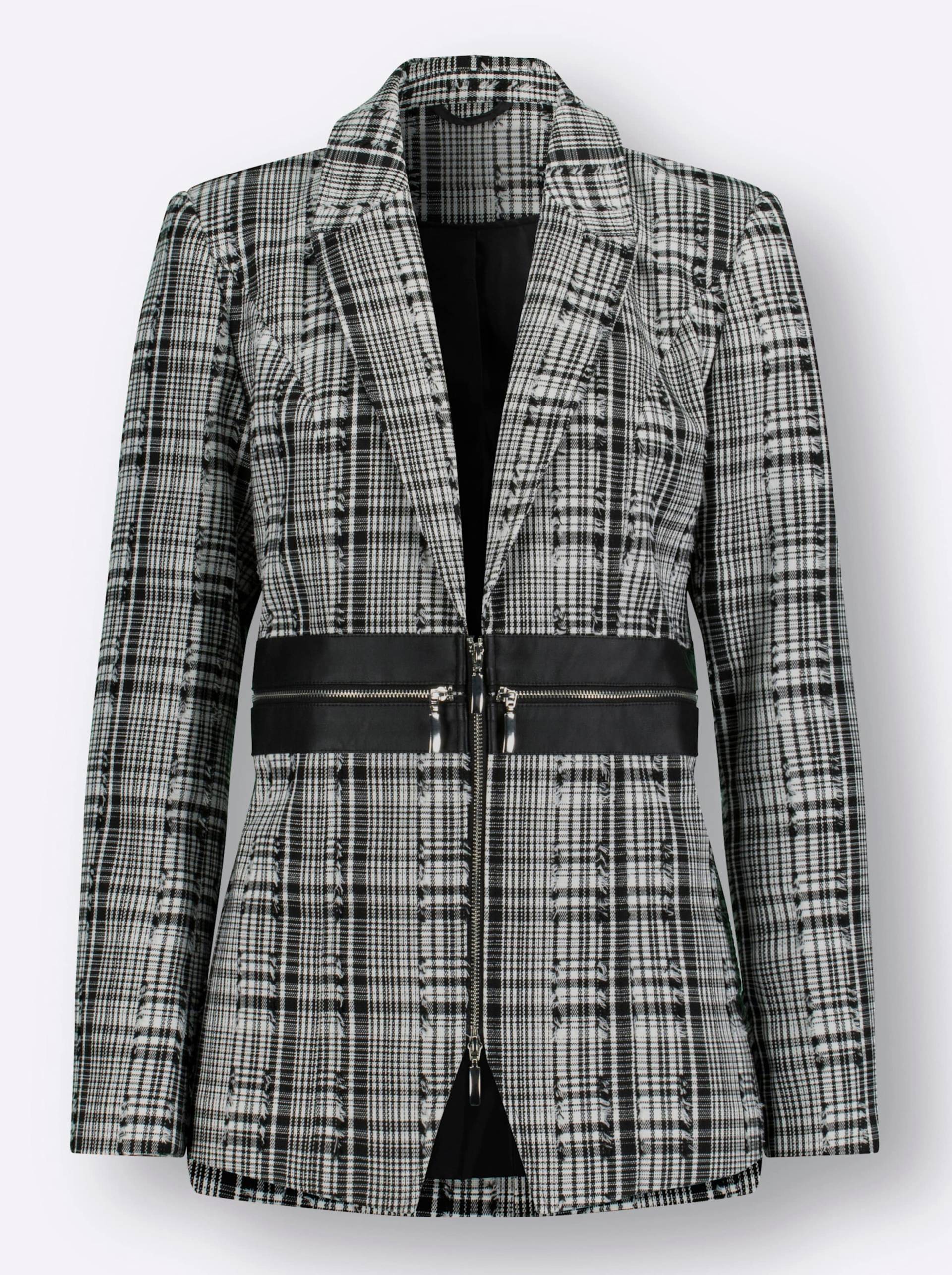 Blazer in schwarz-weiss-kariert von heine