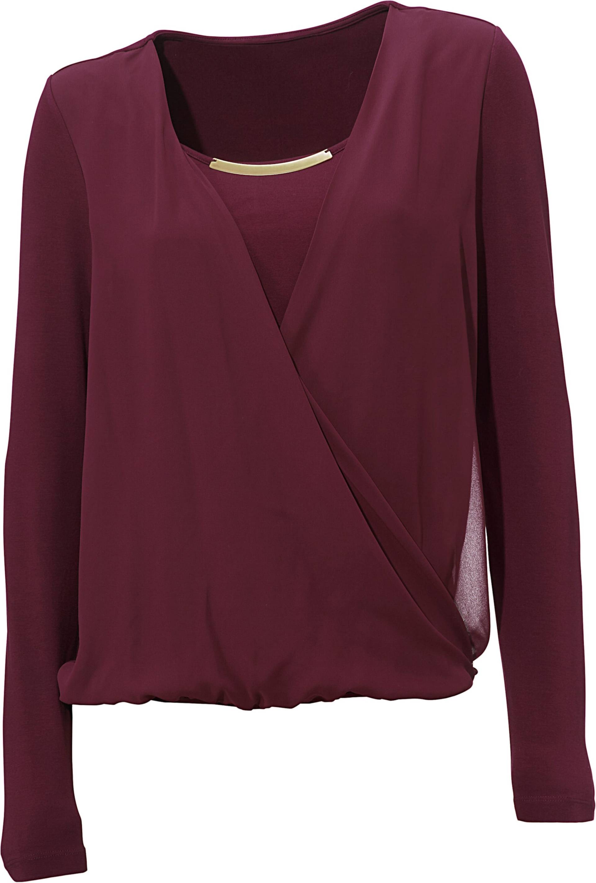 Blusenshirt in bordeaux von heine