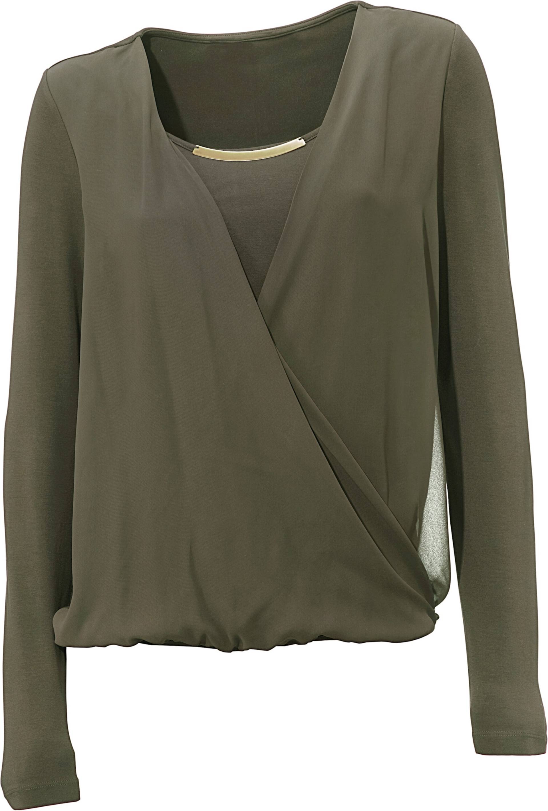 Blusenshirt in khaki von heine