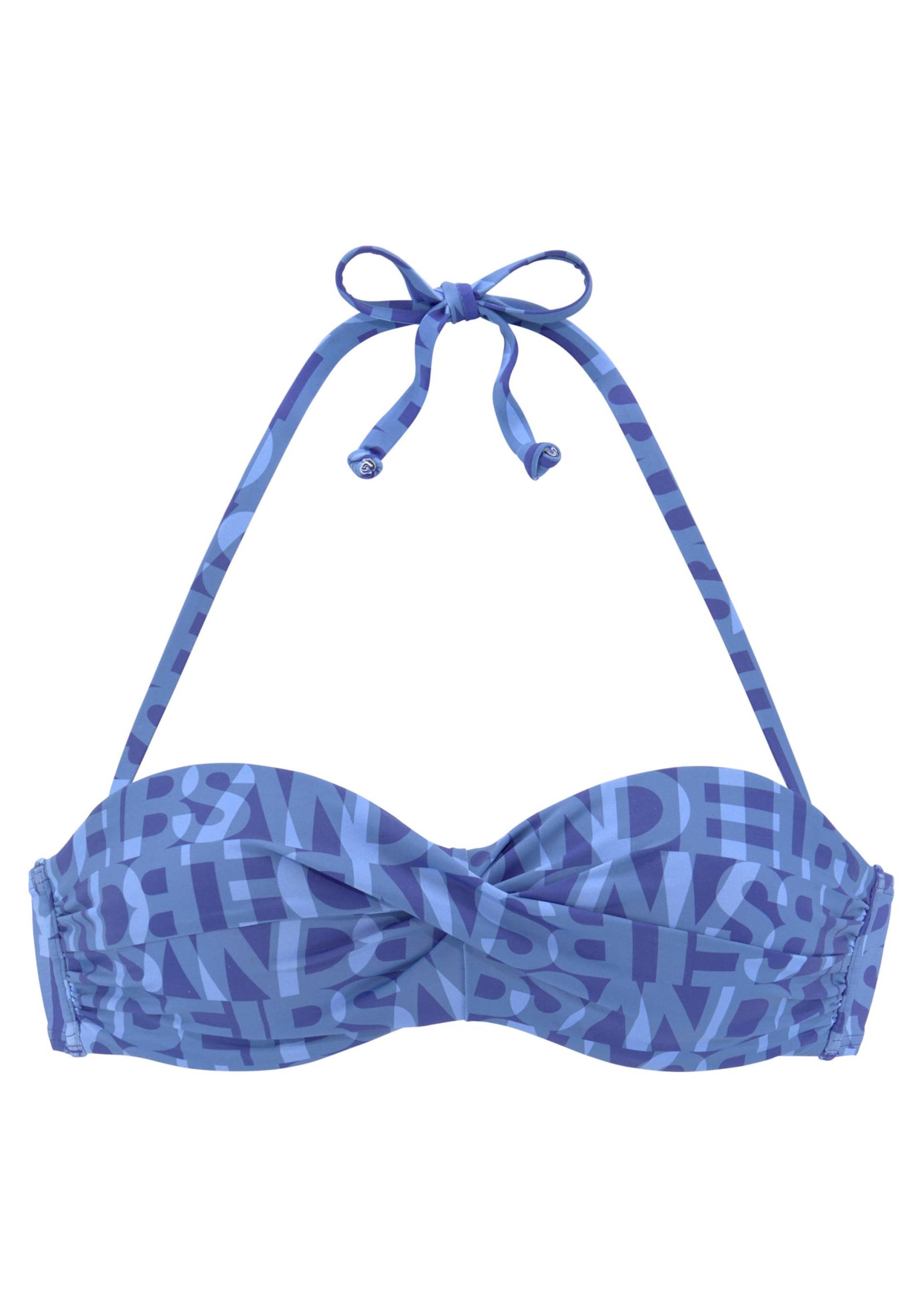 Bügel-Bandeau-Bikini-Top in blau von Elbsand