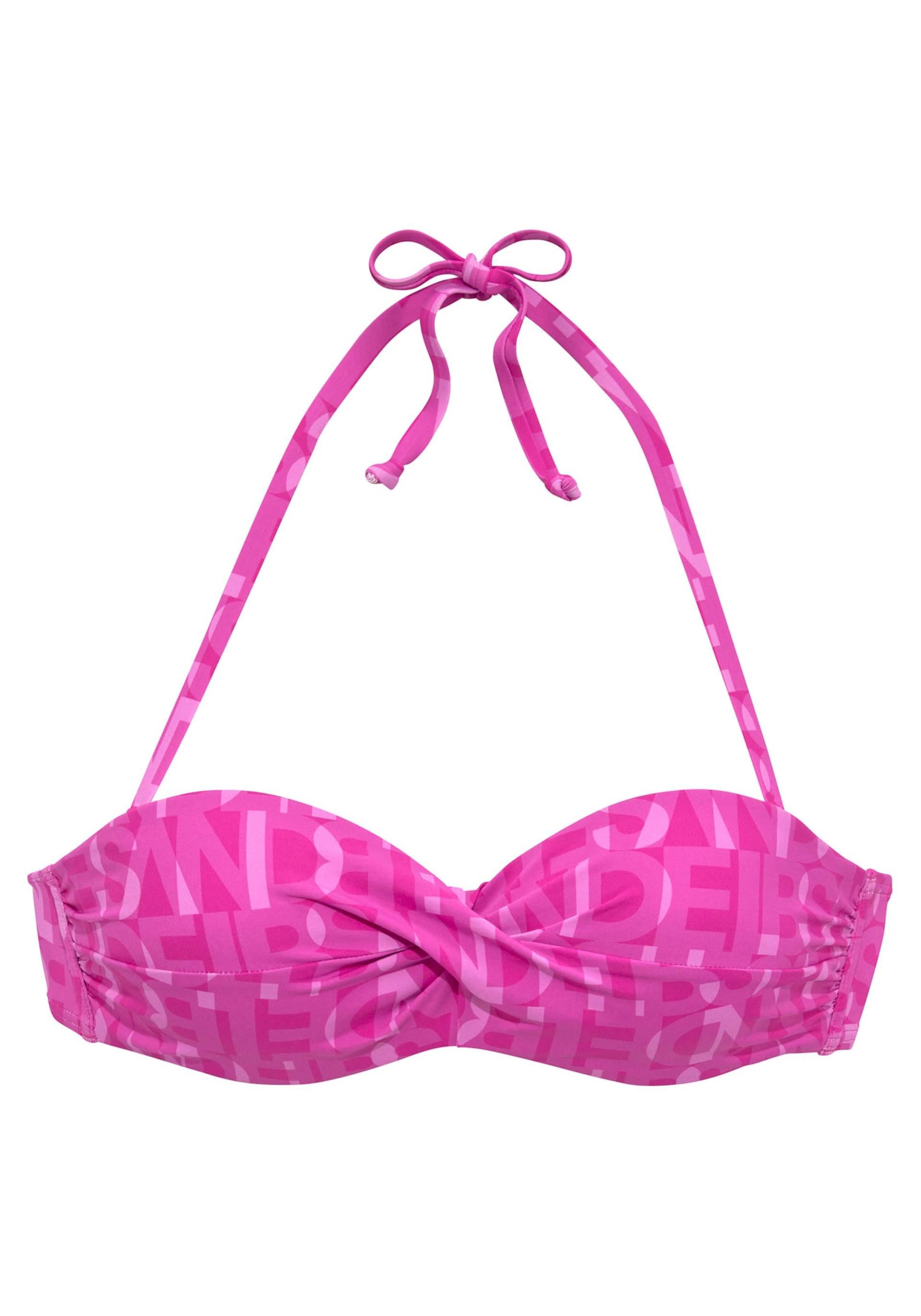 Bügel-Bandeau-Bikini-Top in fuchsia von Elbsand