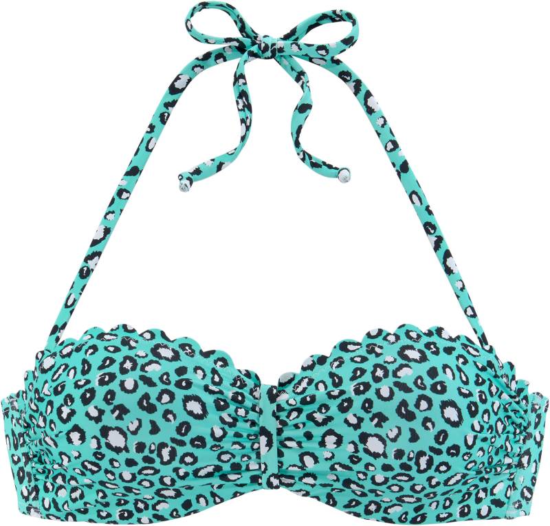 Bügel-Bandeau-Bikini-Top in mint-bedruckt von LASCANA