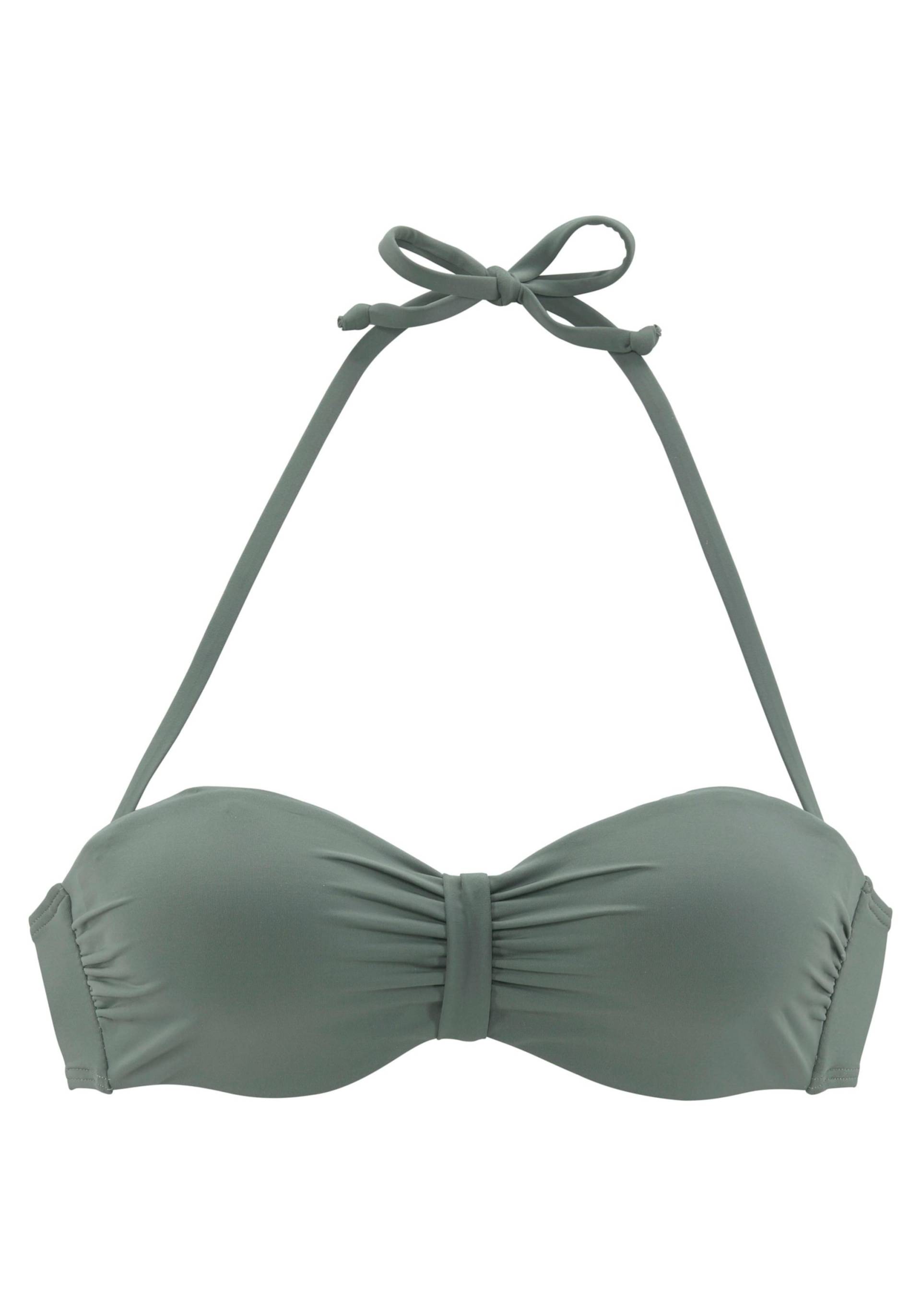 Bügel-Bandeau-Bikini-Top in oliv von Bench.