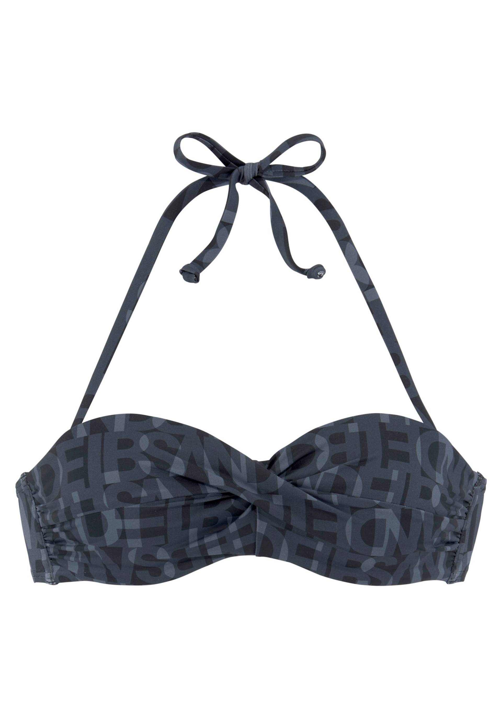 Bügel-Bandeau-Bikini-Top in schwarz von Elbsand