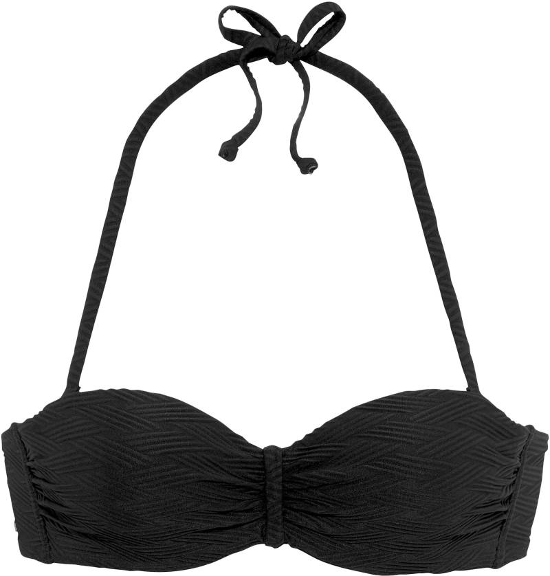 Bügel-Bandeau-Bikini-Top in schwarz von Sunseeker