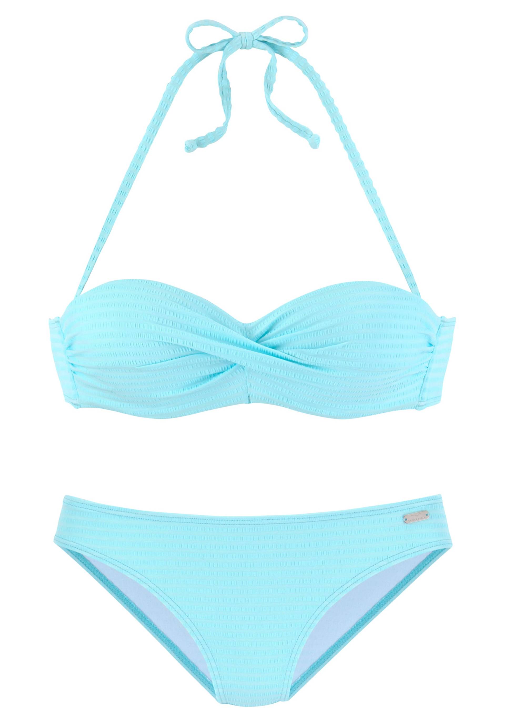 Bügel-Bandeau-Bikini in aqua von Venice Beach