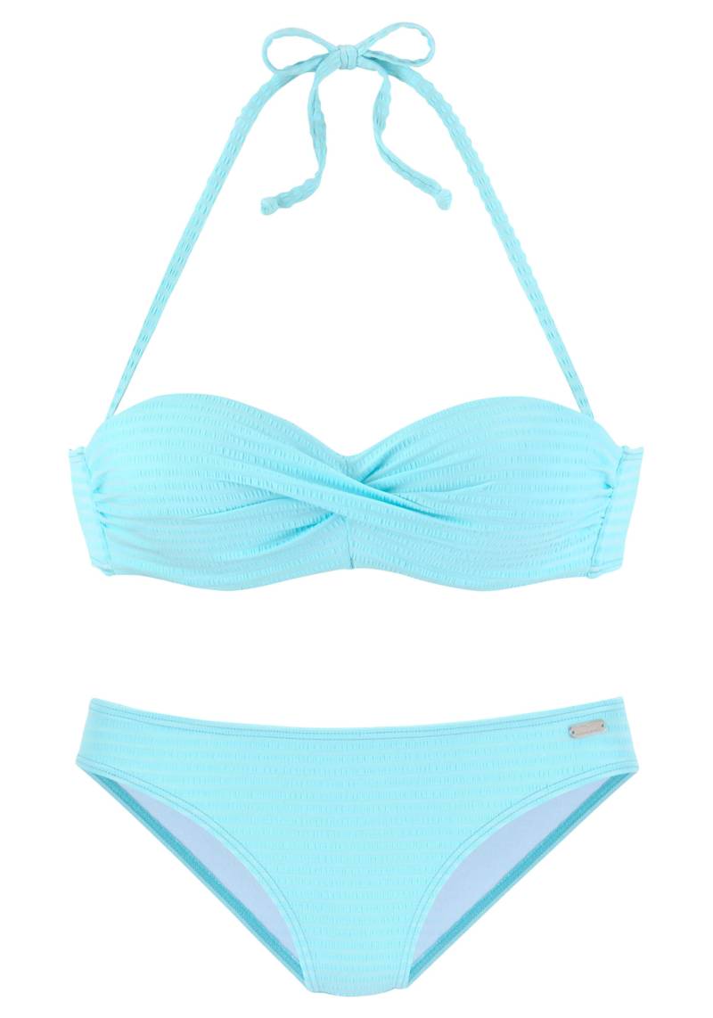 Bügel-Bandeau-Bikini in aqua von Venice Beach