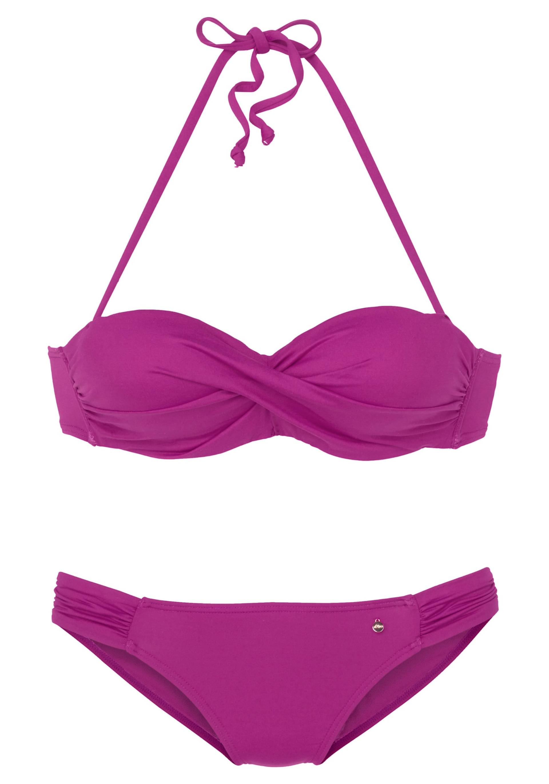 Bügel-Bandeau-Bikini in fuchsia von s.Oliver