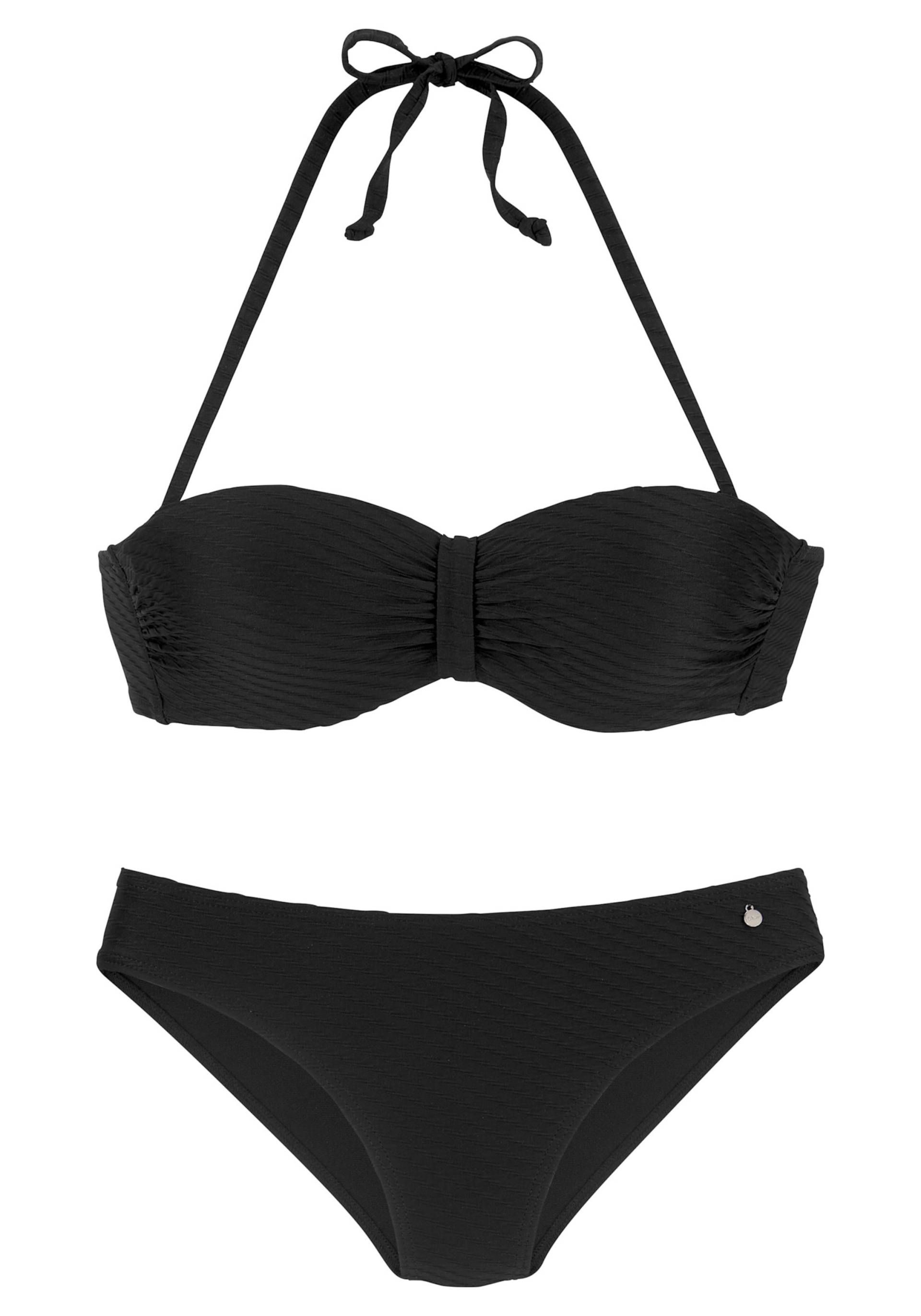 Bügel-Bandeau-Bikini in schwarz von s.Oliver