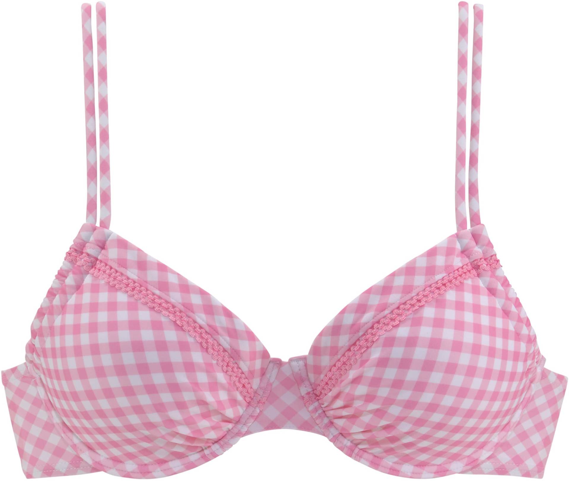 Bügel-Bikini-Top in rosa-kariert von Buffalo