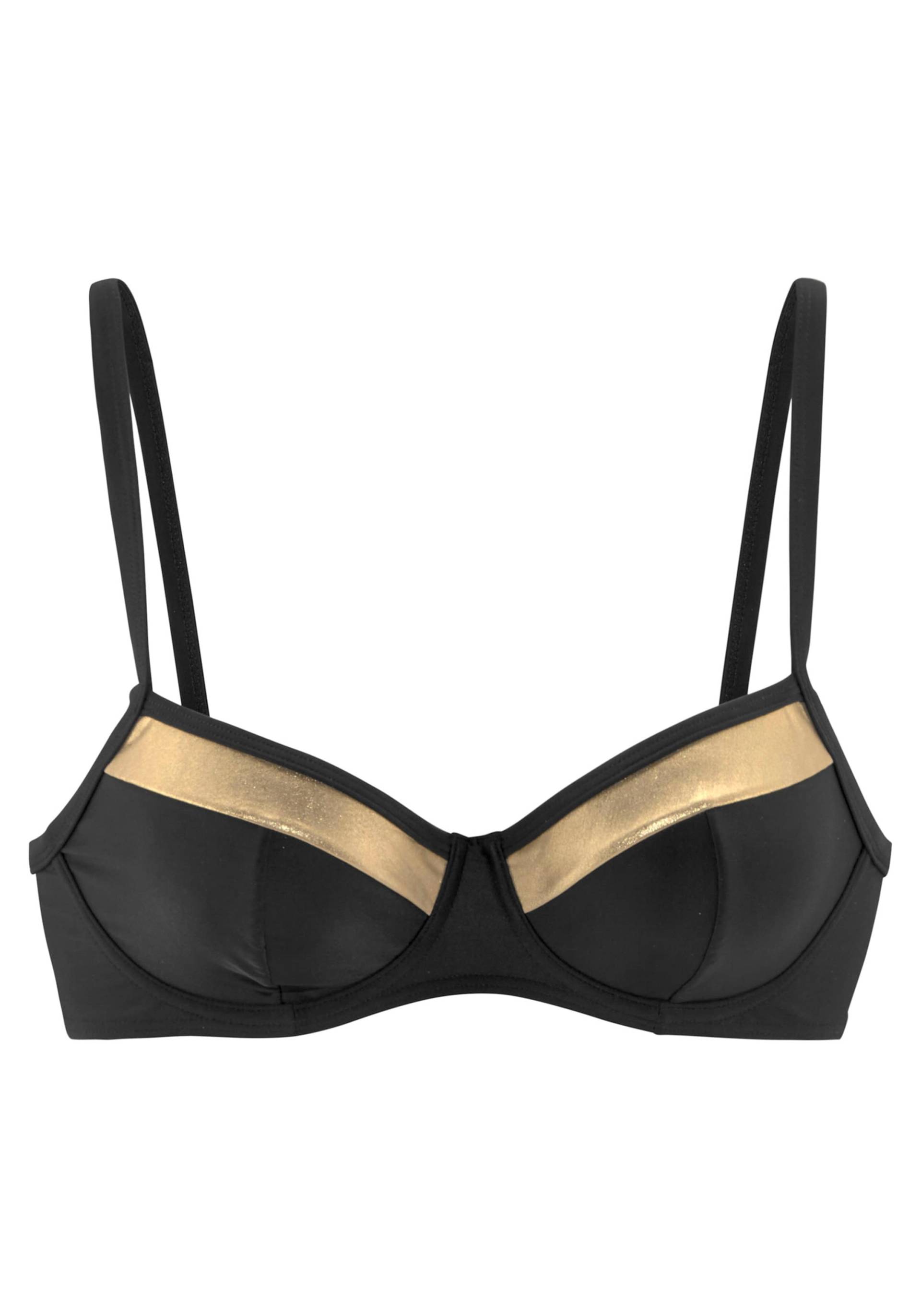 Bügel-Bikini-Top in schwarz-goldfarben von LASCANA