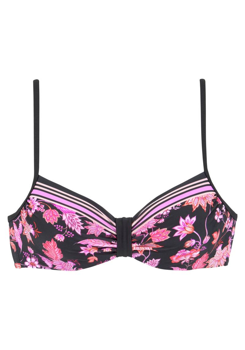 Bügel-Bikini-Top in schwarz-pink von LASCANA