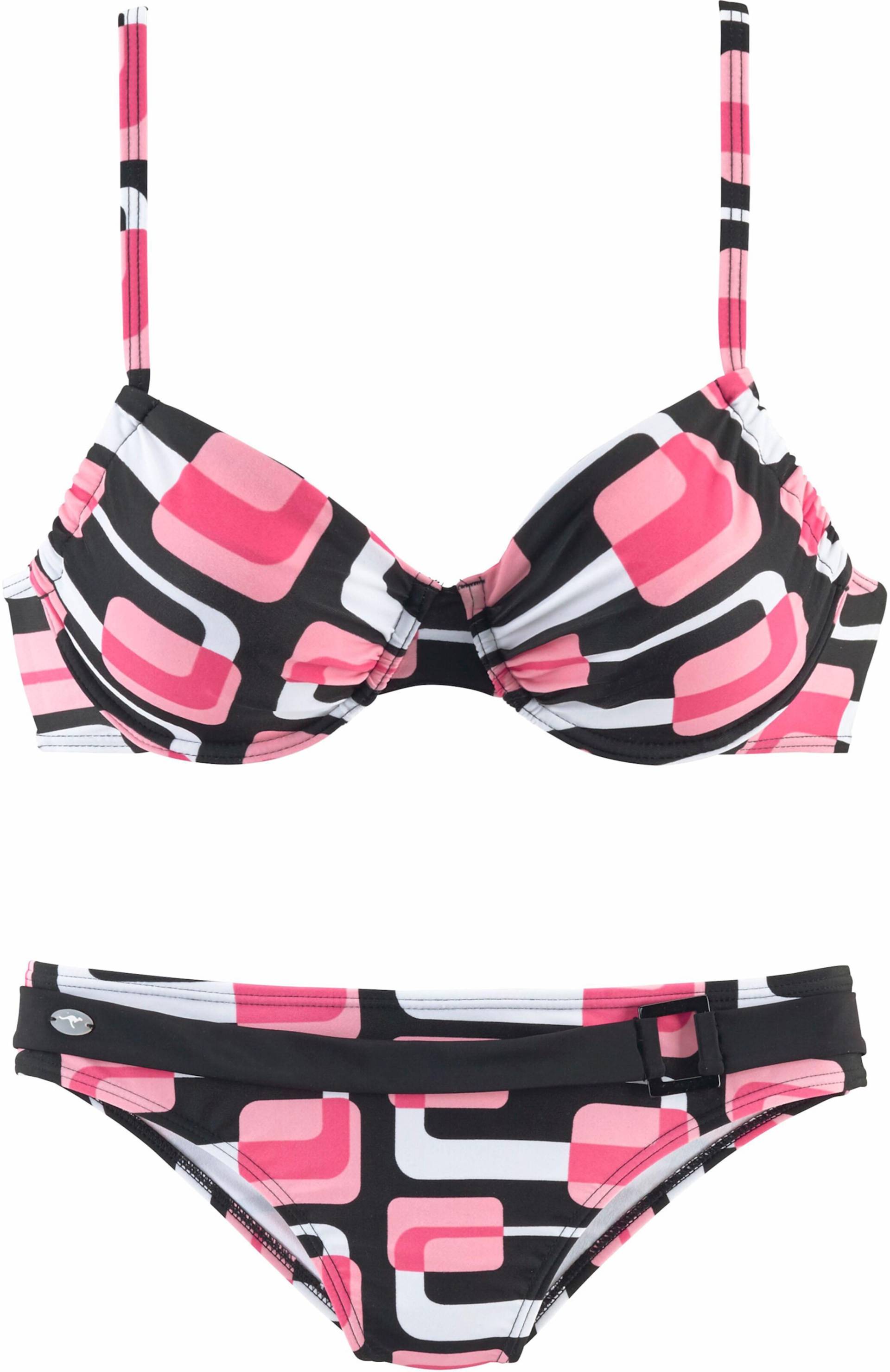 Bügel-Bikini in schwarz-rosa von KangaROOS