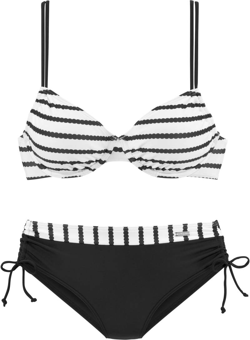 Bügel-Bikini in schwarz-weiss von LASCANA