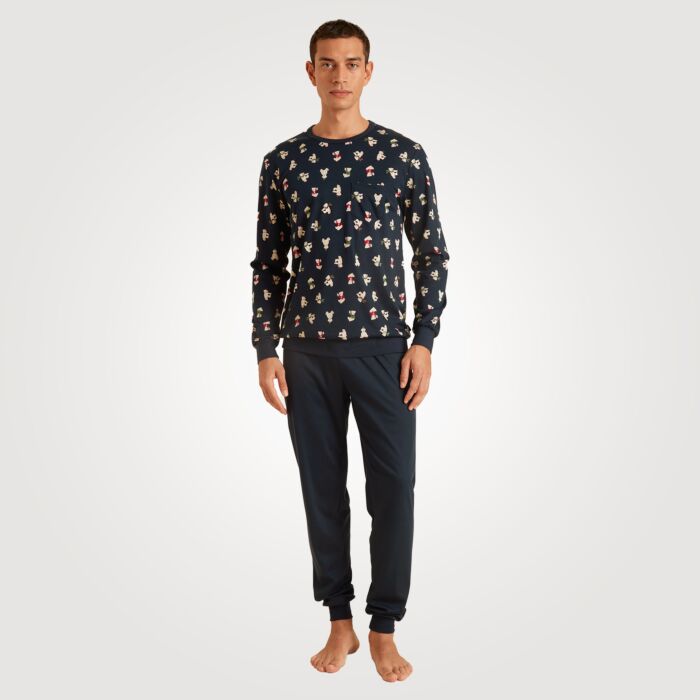 Calida Langarm Pyjama, blau, S von Calida