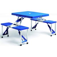 Campingtisch Blau Alu für 4 Personen klappbar von Casaria®