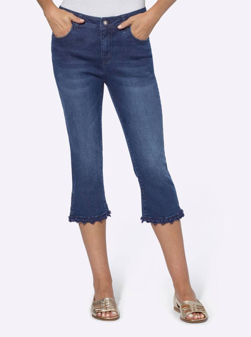 Capri-Jeans in blue-stone-washed von heine